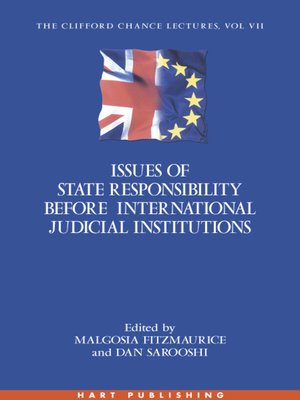 cover image of Issues of State Responsibility before International Judicial Institutions